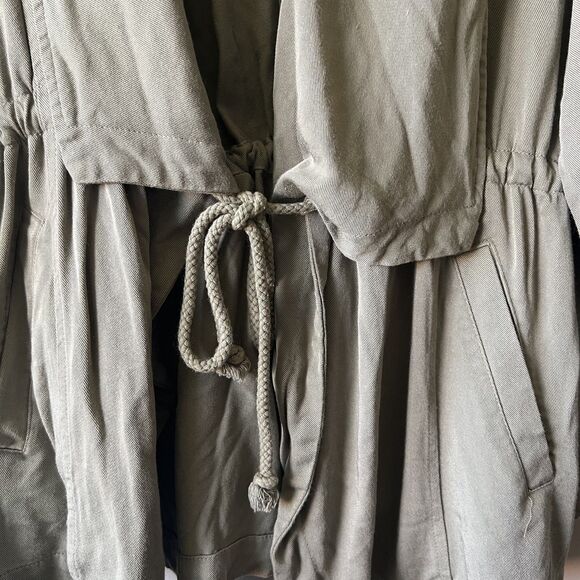 Soft Surroundings Jacket Womens Medium Drawstring Open Front Pockets Lagenlook - Picture 4 of 12